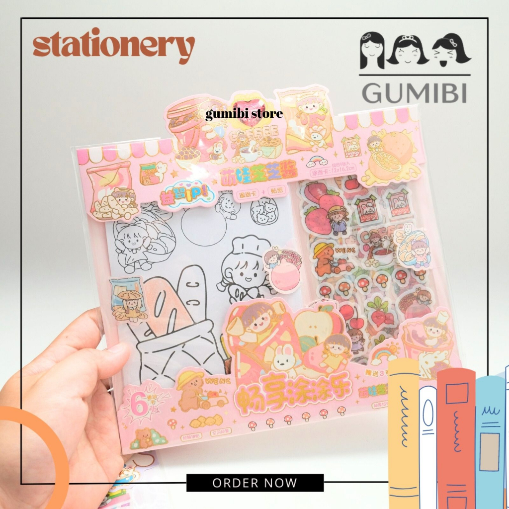 

SET KERTAS MEWARNAI + STIKER ANAK WX - DTT KERTAS MEWARNAI SANRIO MASU