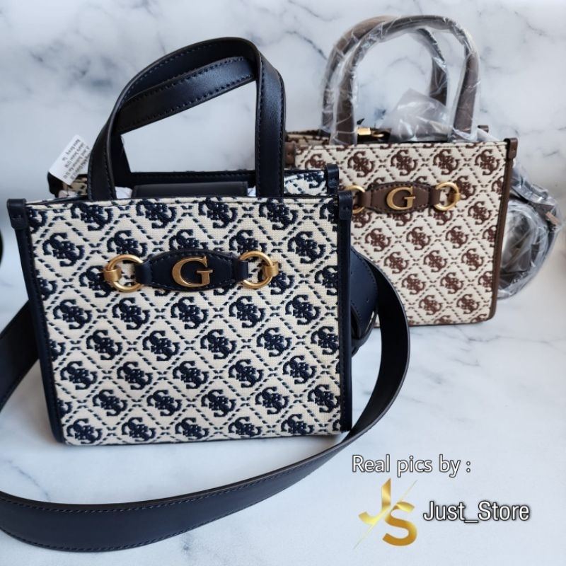 Tas selempang GUESS Authentic Store - Izzy 2 mini Compartment Tote
