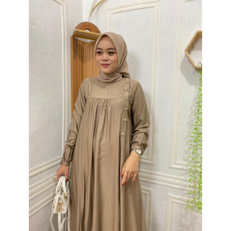 DRESS SORAYA TWILL RAYON PLATINUM BY RFILLY