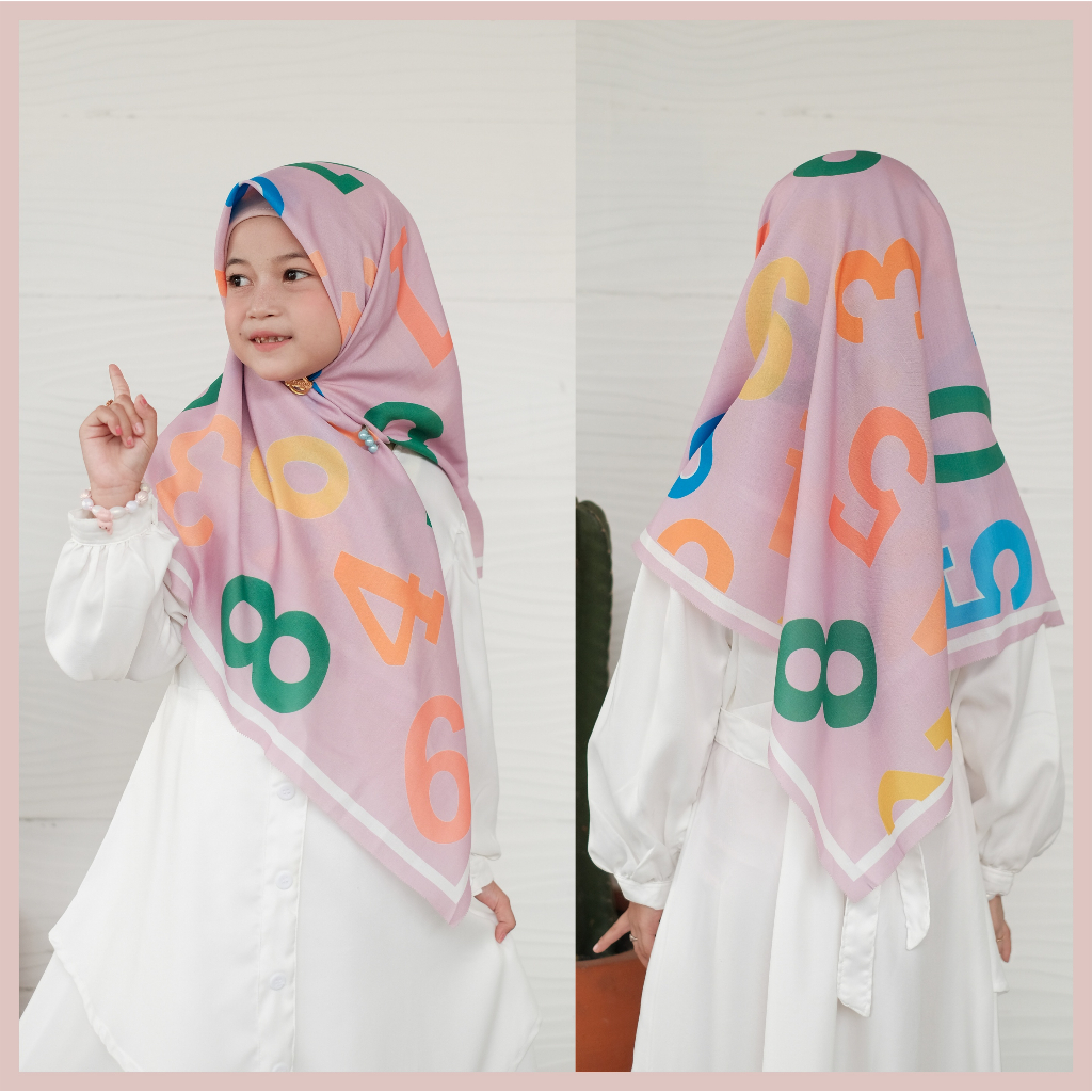 Kerudung Segi Empat Motif - Kerudung Segi Empat Anak