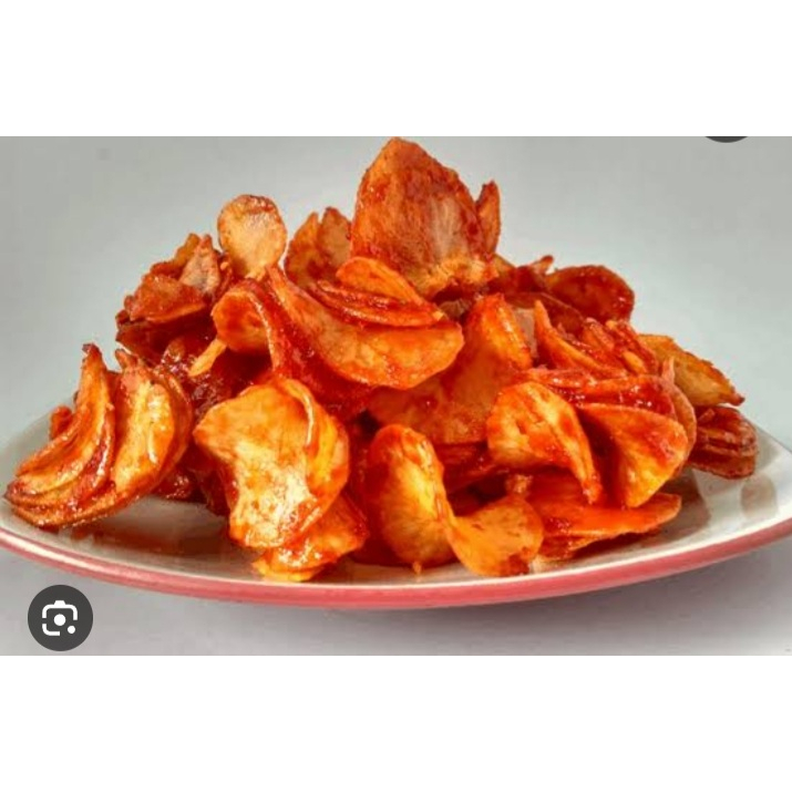 Keripik singkong keripik singkong pedas keripik singkong saus pedas gila level 7 kue biji ketapang m