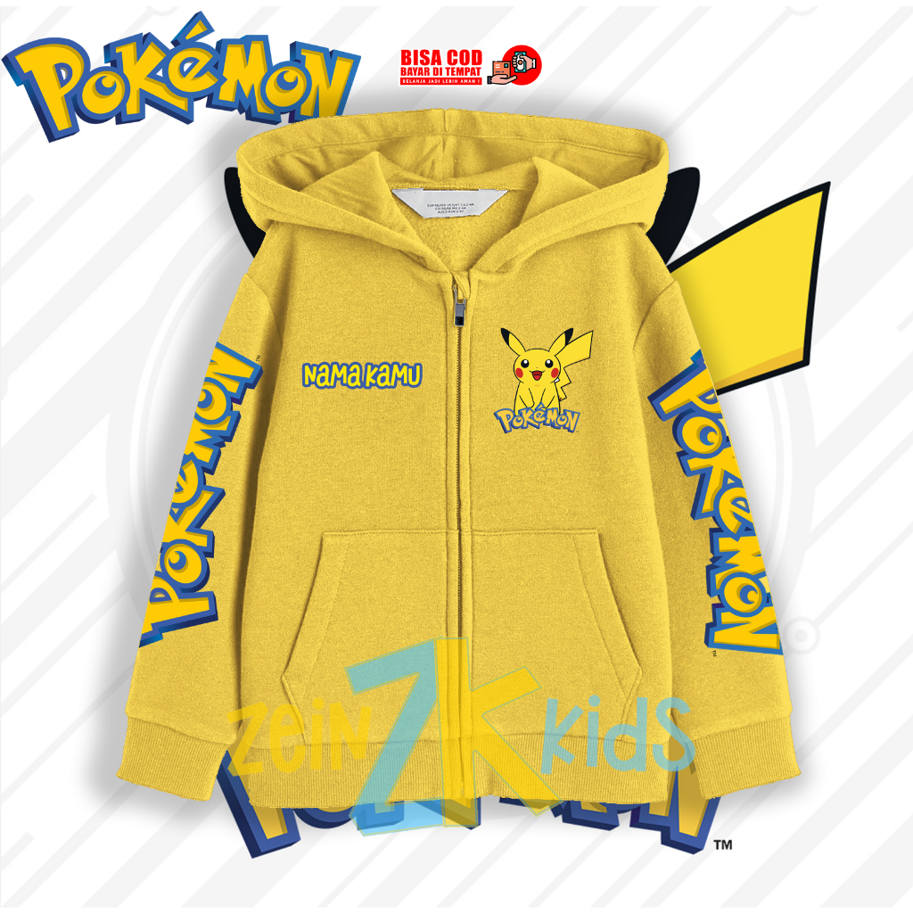 Jaket Hoodie Sweater Anak Pokemon / Hoodie Anak Pokemon