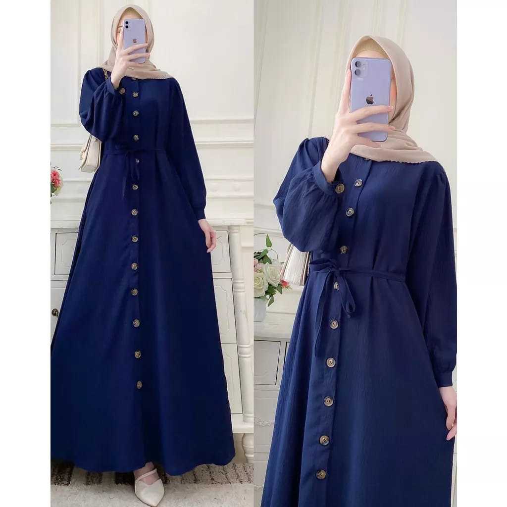 Namira Dress | Fashion Muslim Wanita Terbaru | Gamis Crinkle Airflow | Baju Referensi Kondangan | Ot