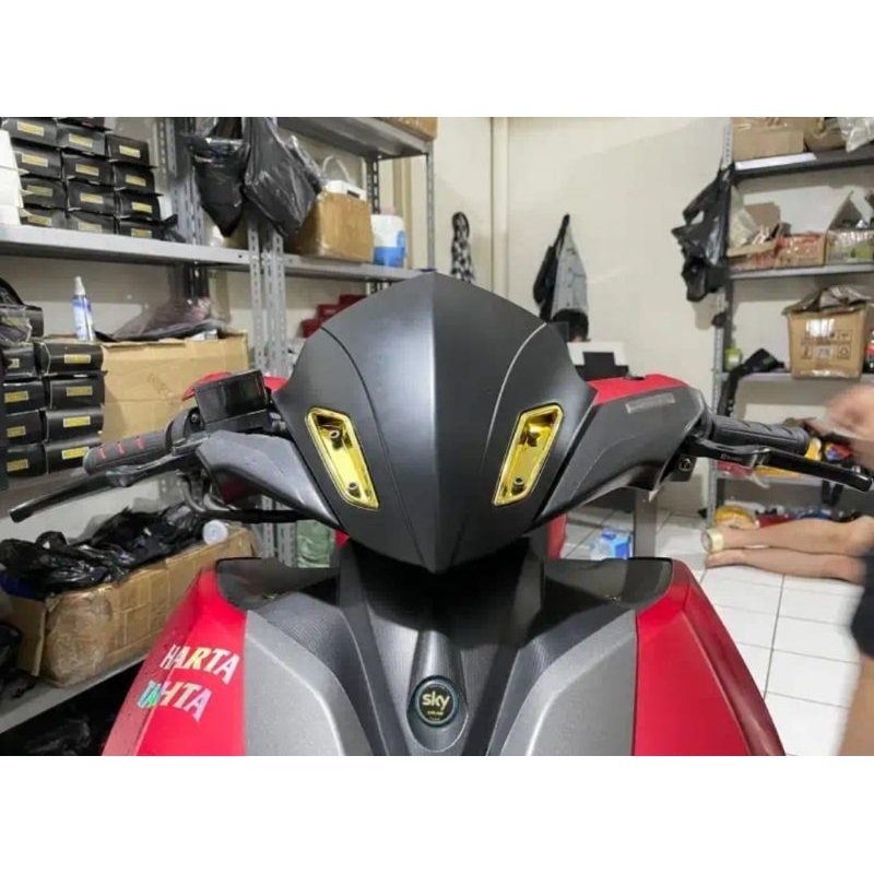 Visor Aerox 155 Aerox 155  new Model Black series list warna gold