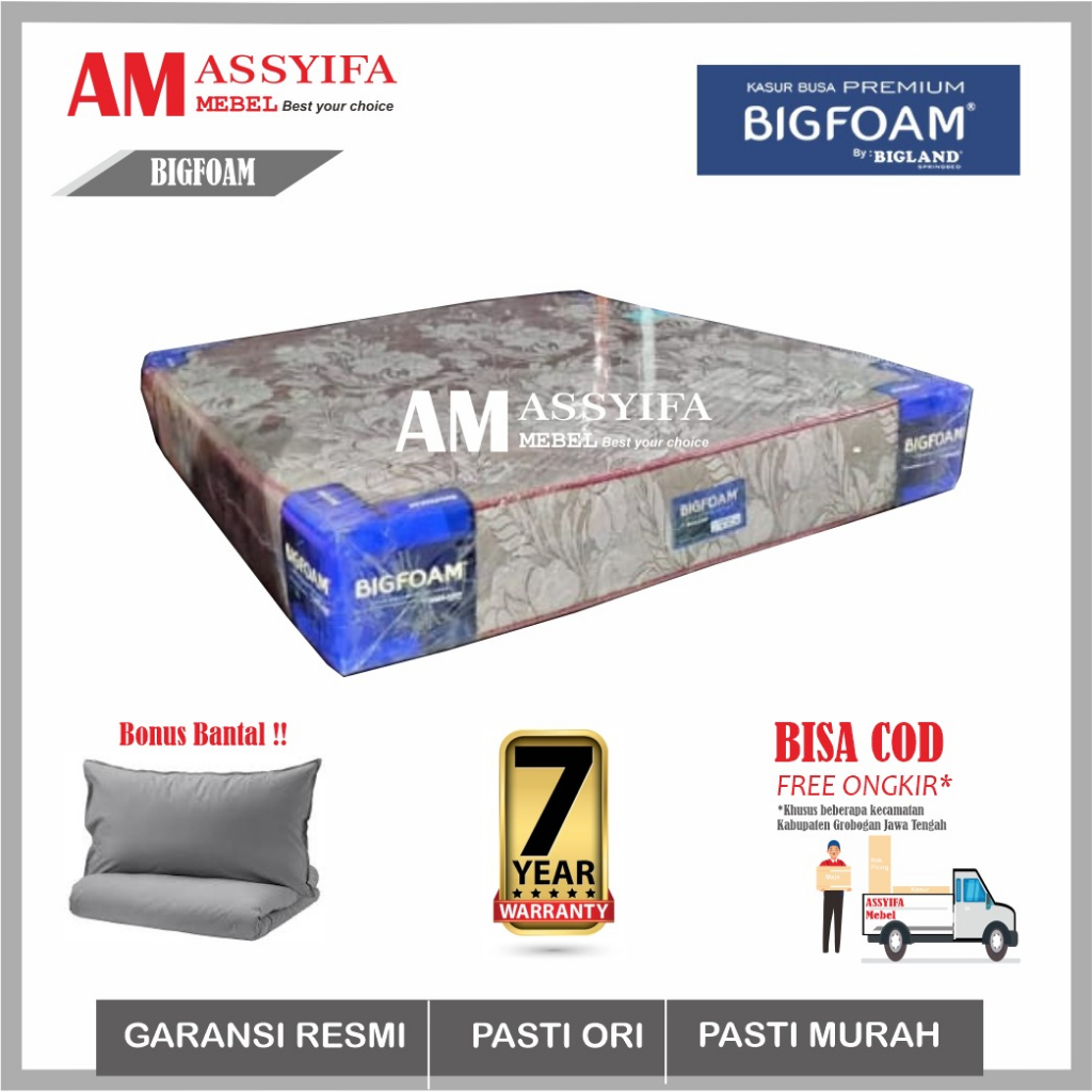 Kasur Busa Premium BIGFOAM By BIGLAND Rebonded SANDWICH Tebal 30 cm Termurah - Kasur saja