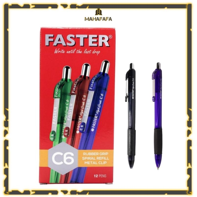 

Pulpen Cetek Faster C6 Isi 12 / Pen Ballpoint Faster C6