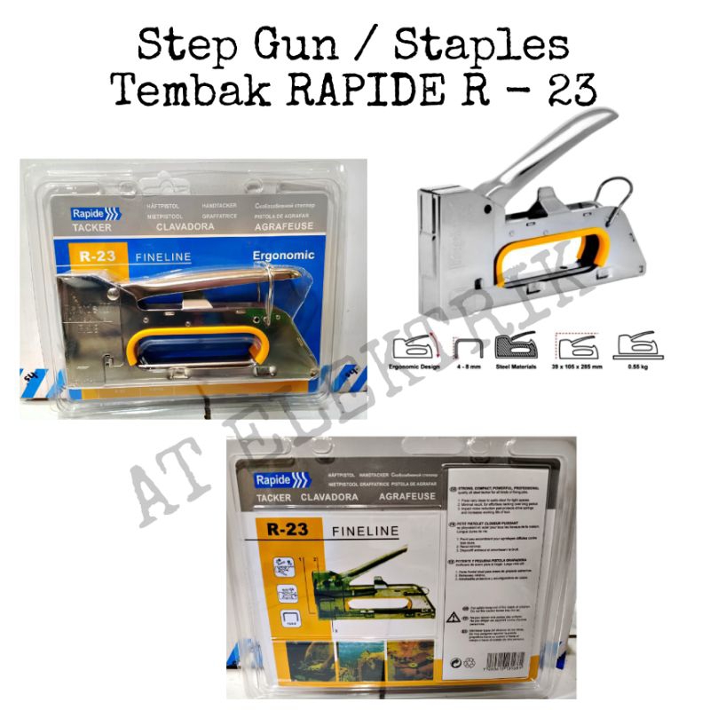 

Step Gun Beserta Isi Step Gun / Stapler Tembak / Gun Tacker RAPIDE ( R - 23 )