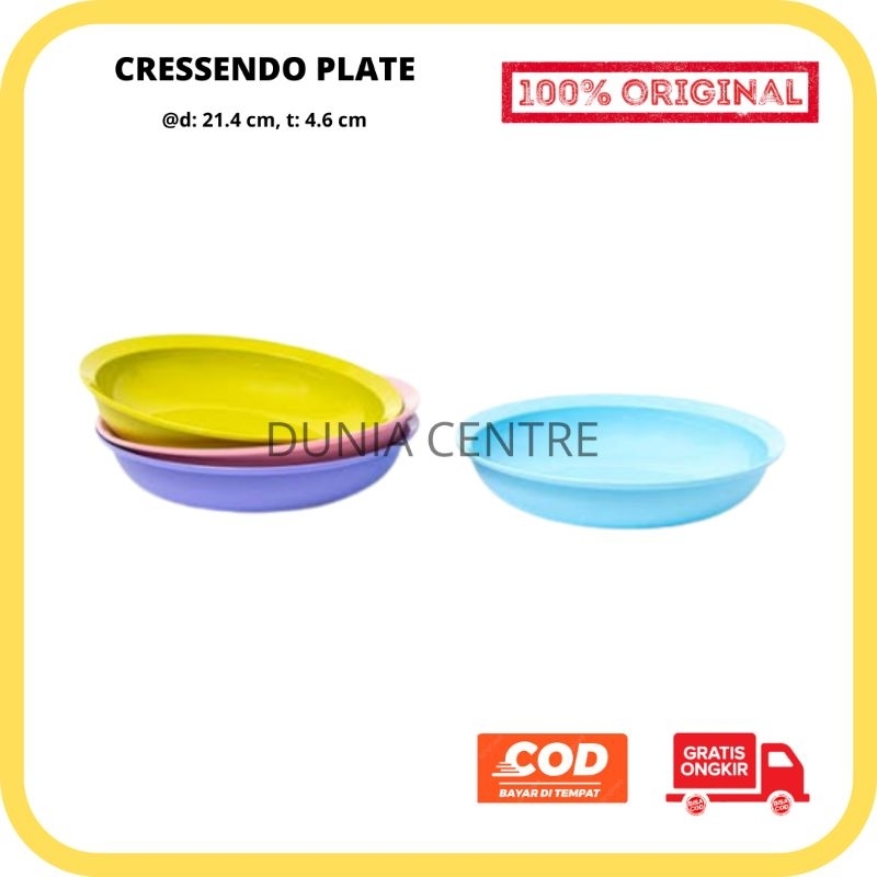 PROMO TUPPERWARE  CRESSENDO PLATE (4) ORIGINAL
