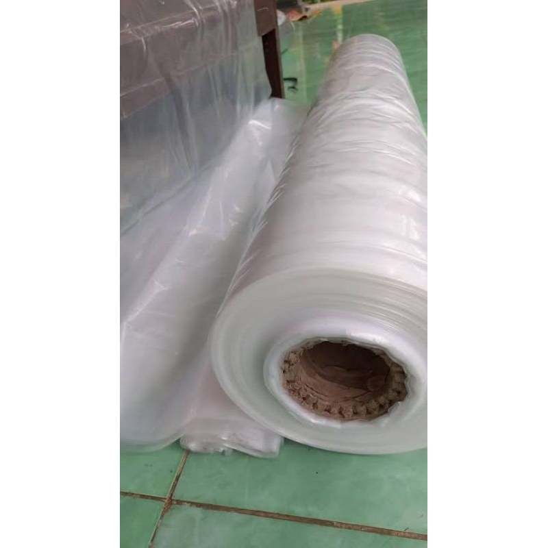 Plastik TEBAL untuk CUCI AC Cor 80 MIKRON | Plastik Roll meteran | Plastik Bening PE Ori | Plastik  