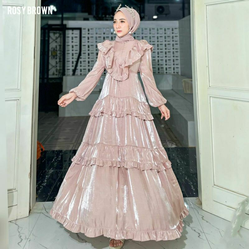 MARIPOSSA DRESS SHIMMER//Shimmer Dress/Shimmer terbaru/Shimmer muslim/Solfieshop/Dress kondangan/Dre