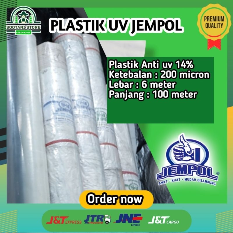 PLASTIK UV JEMPOL 6 METER 200 MICRON PLASTIK UV GREEN HOUSE PLASTIK UV 200 MICRON