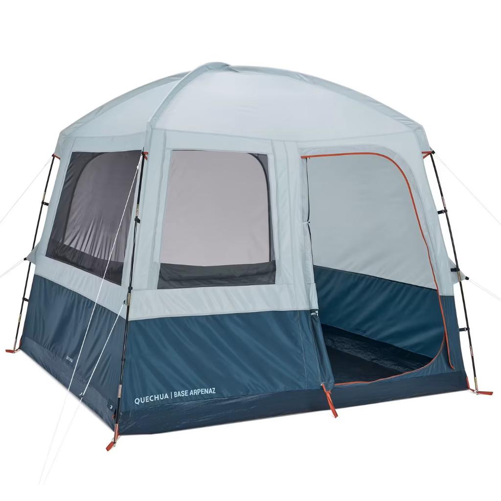 QUECHUA Arpenaz Camping Base M - Ruang Tamu Camping dengan Rangka Tenda - Muat 6 Orang