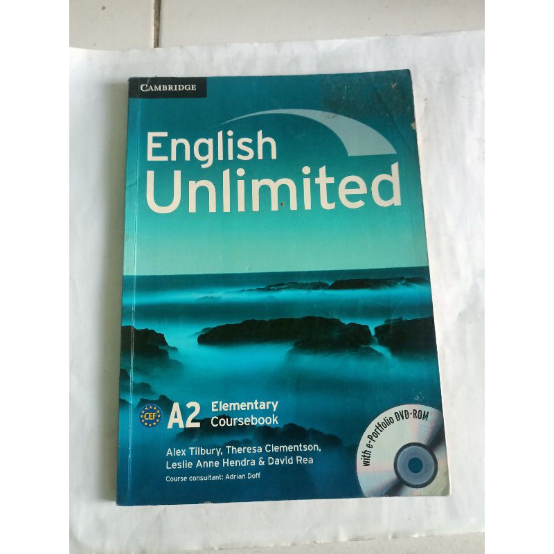ori ENGLISH UNLIMITED A2 ELEMENTARY COURSEBOOK TANPA CD