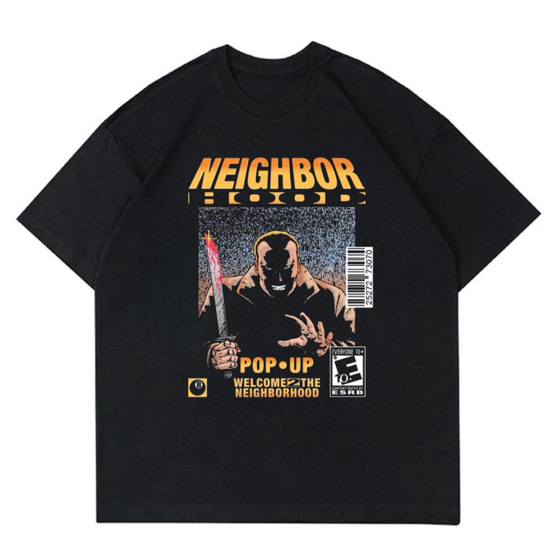 KAOS BAJU NEIGHBOR HOOD - WELCOME 2 THE NEIGHBORHOOD | T-SHIRT GAME NEOGHBORHOOD VINTAGE | BAJU HITA