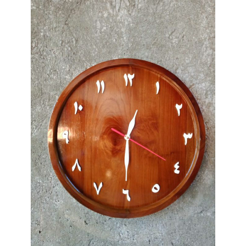 jam dinding ukir kayu jati