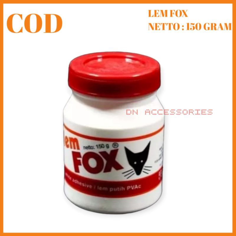 

Lem Fox Putih Botol 150 Gram / Lem PVAC Kayu Lem Serbaguna