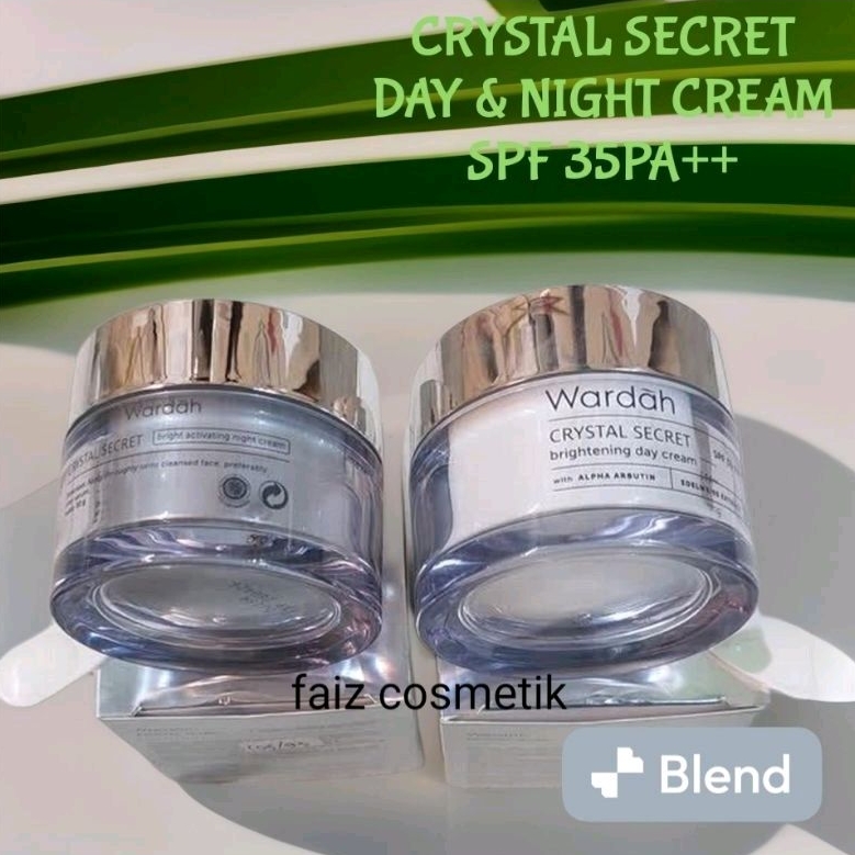 Wardah Crystal Secret Mencerahkan wajah/Cream siang/malam/Penghilang flek hitam