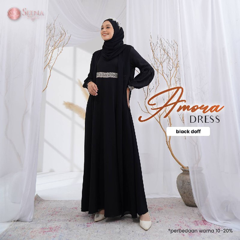 Amora Dress Gamis Polos by Seena Modesty