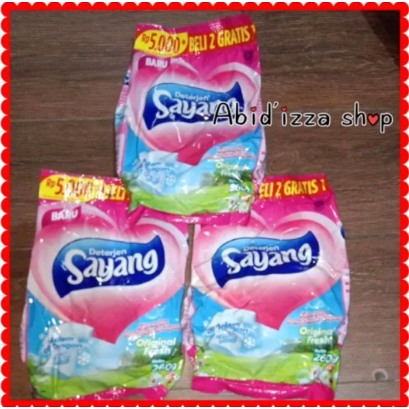 DETERGENT BUBUK SAYANG 260 GRAM
