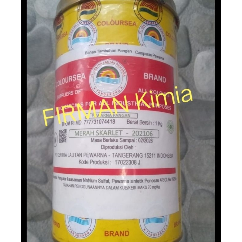 

Pewarna makanan coloursea 1kg, merah skarlet-202106