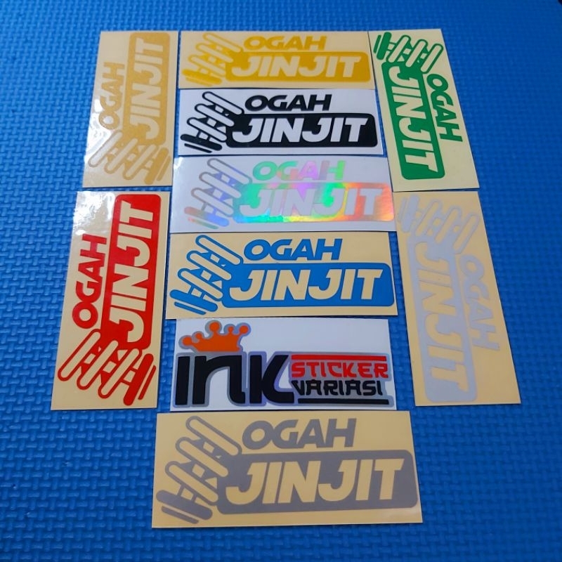 Sticker OGAH JINJIT cutting