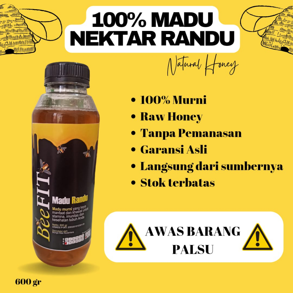 

MADU NEKTAR RANDU/KAPUK BEEFIT 100% MURNI ALAMI DIJAMIN ASLI GARANSI RAW HONEY