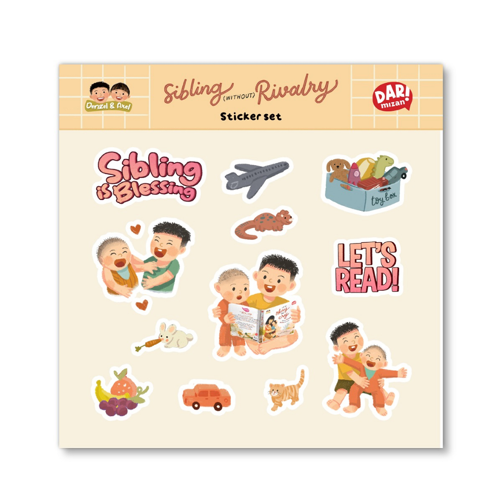 

[Mizan Surabaya] TIDAK DIJUAL- STIKER SET - GIMMICK SO SIBLING (WITHOUT) RIVALRY