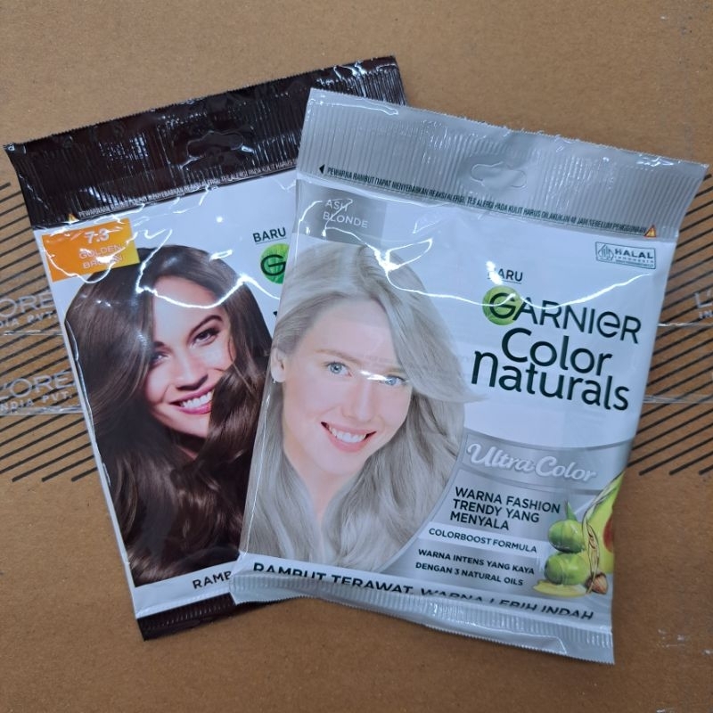 Garnier Color Natural Sachet Ash Blonde & Garnier Color Natural Golden Brown