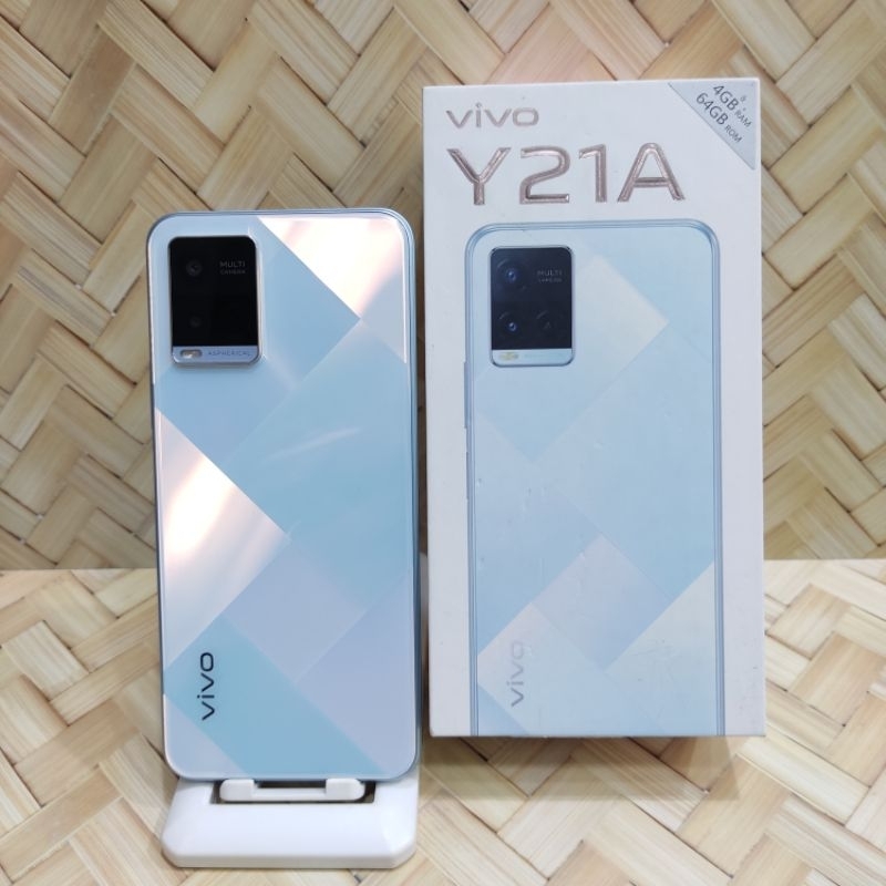 Vivo Y21A 4/64 GB Handphone Second Seken Bekas Fullset Batangan Original