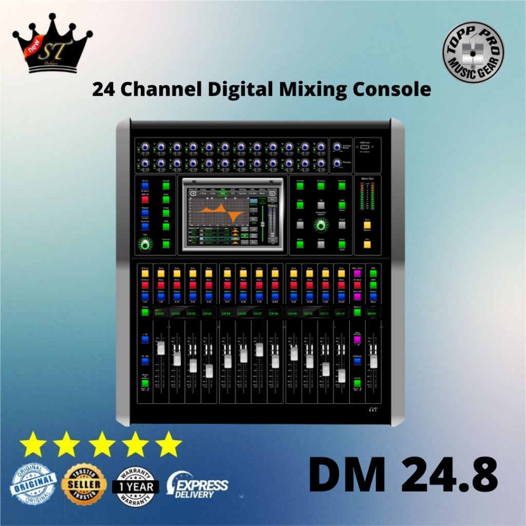 Topp Pro DM24.8 DM 24.8 Mixer Digital 24 Channel 10 Out 8 Aux Out Dante USB Audio Interface