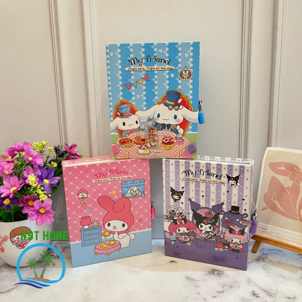 

BUKU A6 SANRIO DIARY PADLOCK BUKU LUCU SOUVENIR TERMURAH BAGUS LUCU IMUT