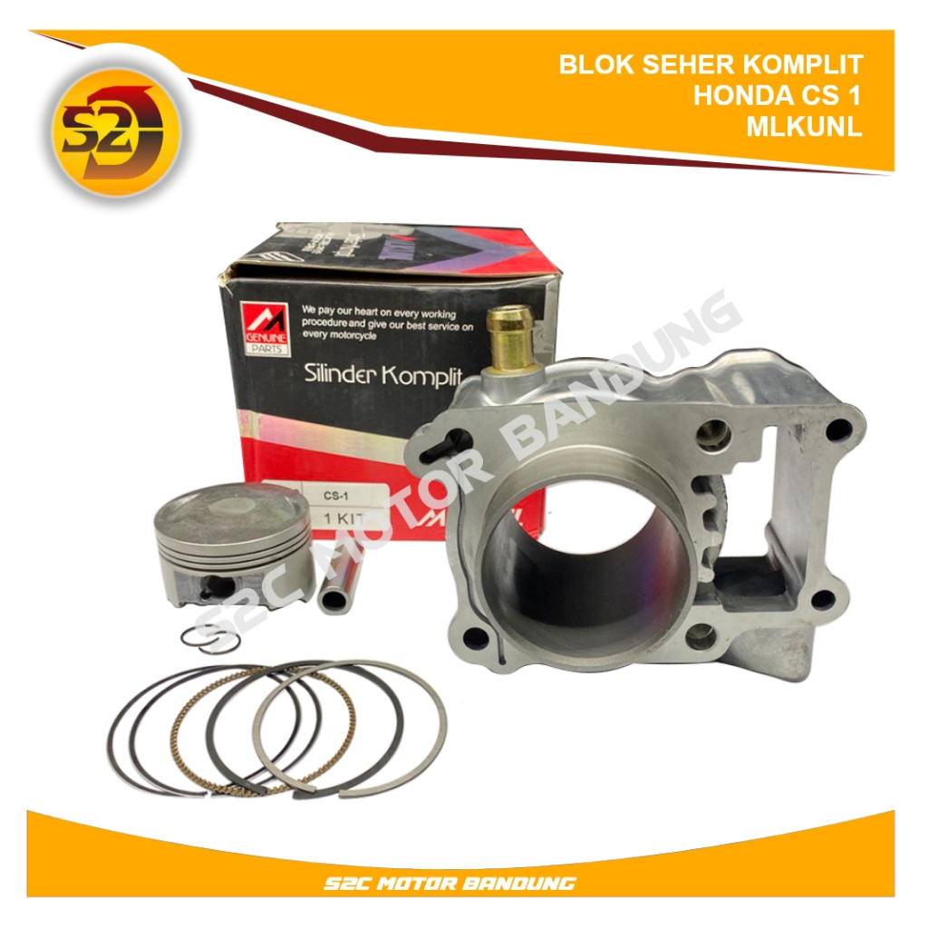 BLOK SEHER BLOCK PISTON HONDA CS 1 KOMPLIT CS1 CITY SPORT ONE MLKUNL