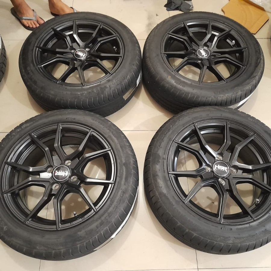 VELG BEKAS VITAL HSR R15X6,5 BAUT 4 PCD 4X100 ET38 + BAN 195 55 R15