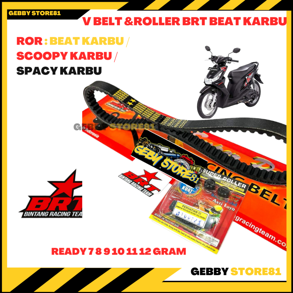 Vbelt & Roller BRT Beat Karbu Scoopy Karbu Spacy Karbu Roller brt beat karbu roler brt beat karbu Ro