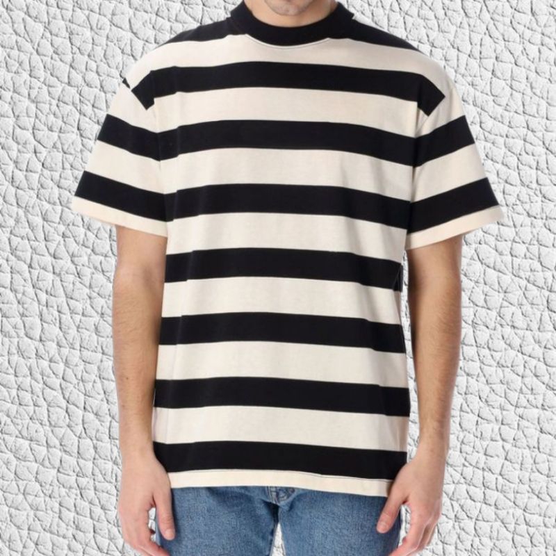 Kaos Stripe Garis Garis Salur Baju Kaos Salur pria kaos terbaru kaos salur kaos garis kaos distro at