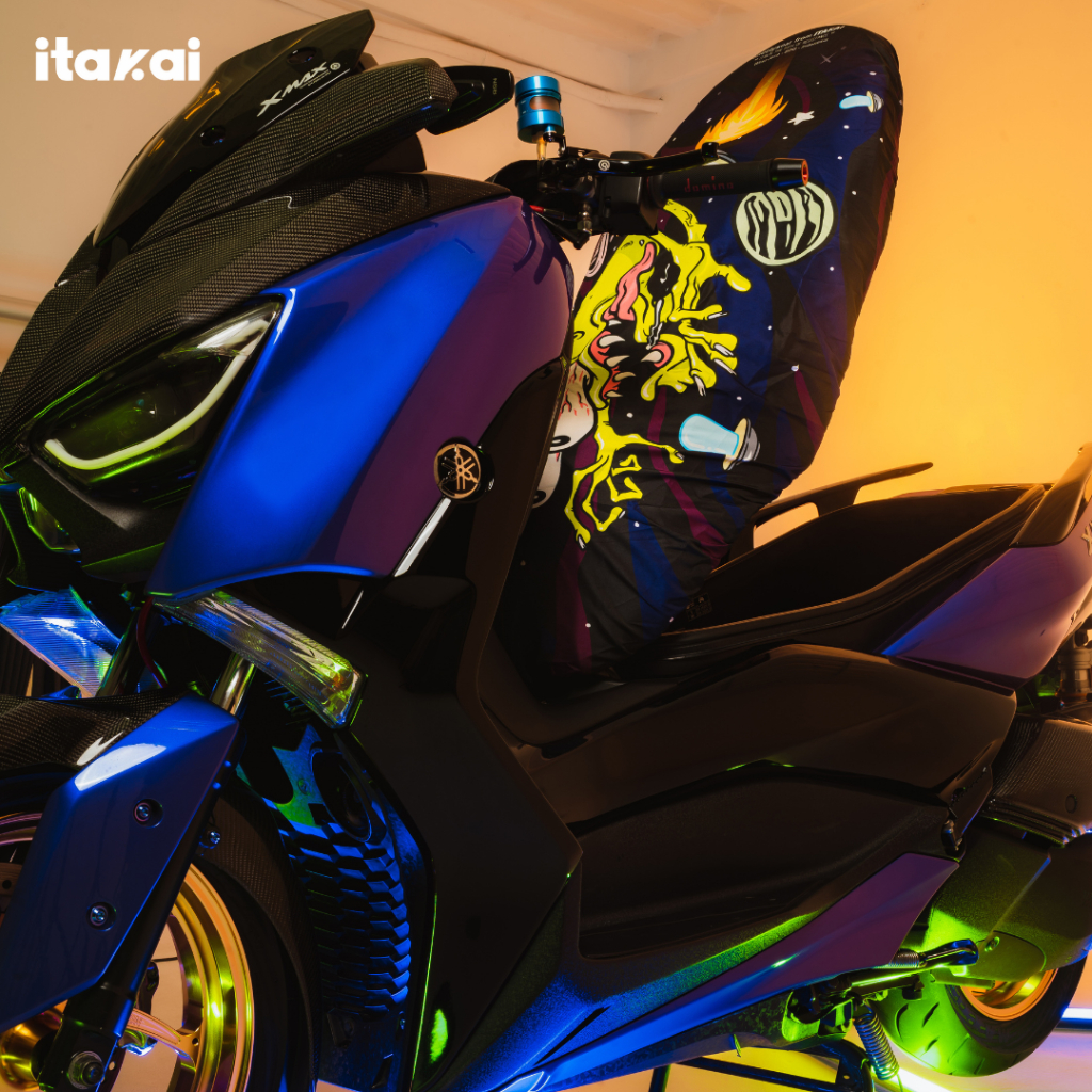 ID ITAKAI SARUNG JOK (THE ALIEN - EXTRA LARGE) - COVER JOK MOTOR MOTIF PREMIUM / ANTI AIR / ANTI