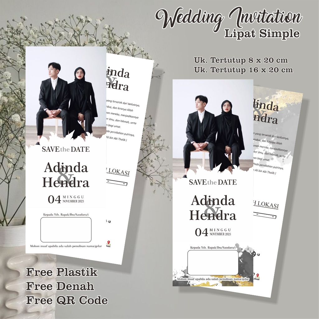 

Undangan Pernikahan Lipat Simple