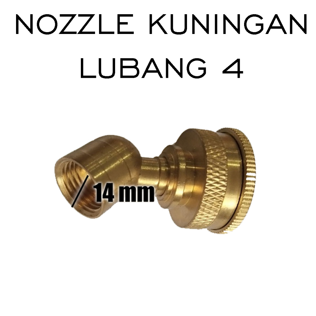 Nozel Kuningan Lubang 4 Untuk Sprayer Elektrik
