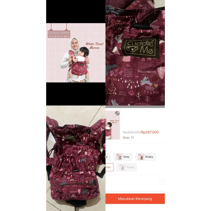 HIPSEAT CUDDLE ME LEVANA PRELOVED