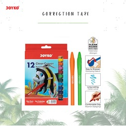 

KRAYON BERSIH JOYKO / CLEAN CRAYON JOYO CLCR-12 12 WARNA JOYKO