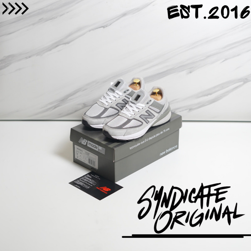 Sepatu Sneakers 990 v5 M990GL5 Gramho Grey 100% Bnib