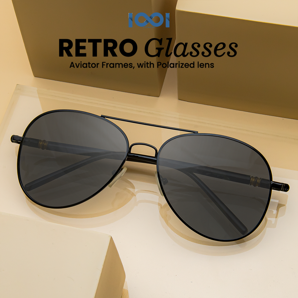 IOOI Eyewear -  Kacamata Sunglasses Polarized Aviator Bahan Metal Pria Wanita 209