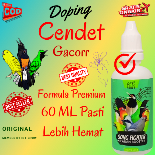 Doping Cendet / Vitamin Burung Cendet 60 mL / Vitamin Semua Burung Kicau / Doping Burung Cendet / Ob