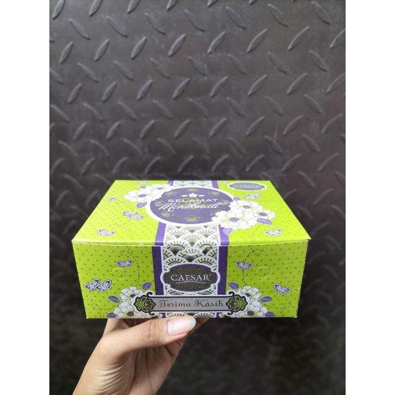 KOTAK MAKANAN CAESAR/BOX MAKANAN CAESAR/SNACK BOX CAESAR 12X16 (100PCS)
