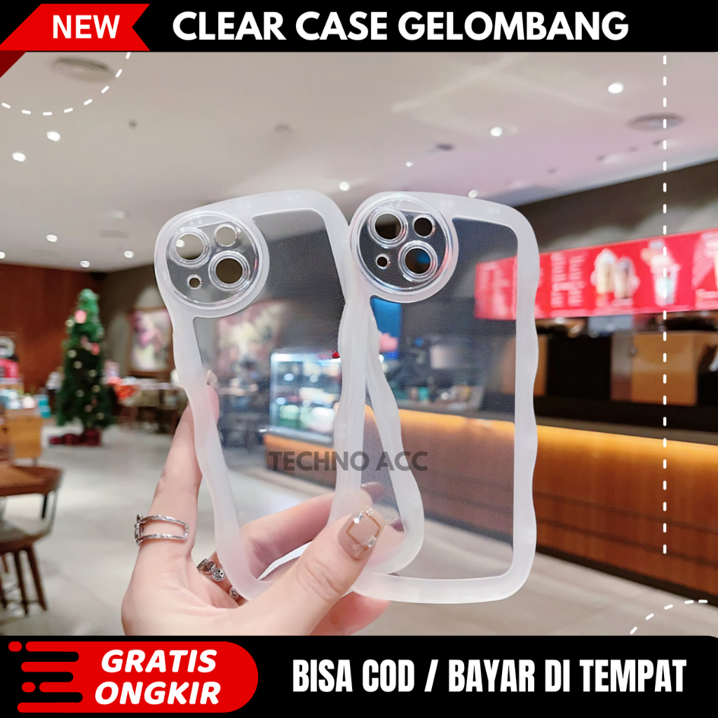 CASING HP NEW CLEAR GELOMBANG BENING OPO A15/ A12/ A3S/ A5S/ A11K/ A1K ZODIAC