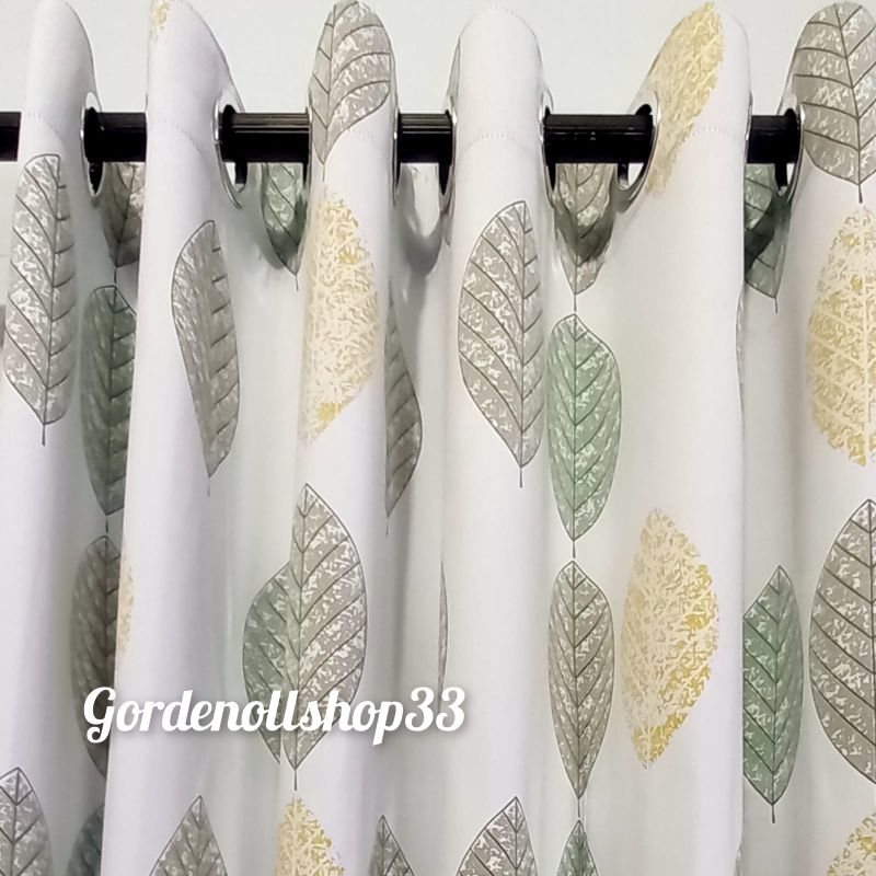 GRODEN BLACKOUT MOTIF DAUN KERING | GORDEN PINTU | GORDEN JENDELA