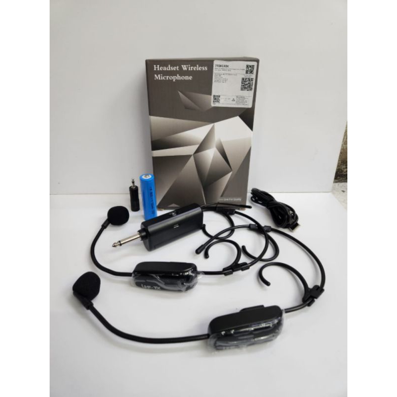 Mic Wireless  Headset Bando 2 Mic Charger