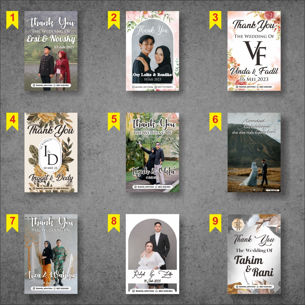 

Kartu Souvenir Pernikahan / Kartu Terima Kasih Souvenir
