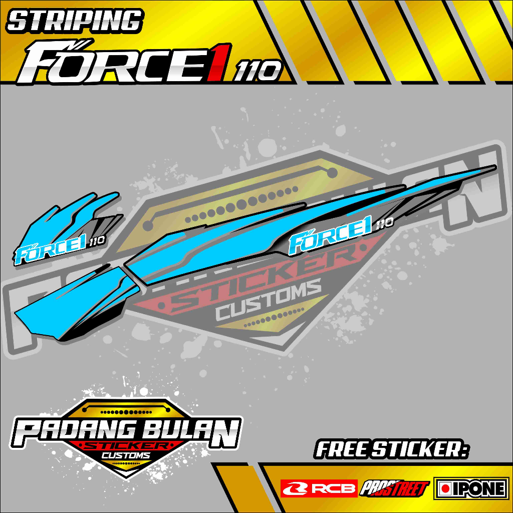 STRIPING VARIASI FORCE ONE 1 / STICKER LIST MOTOR YAMAHA FORCE ONE