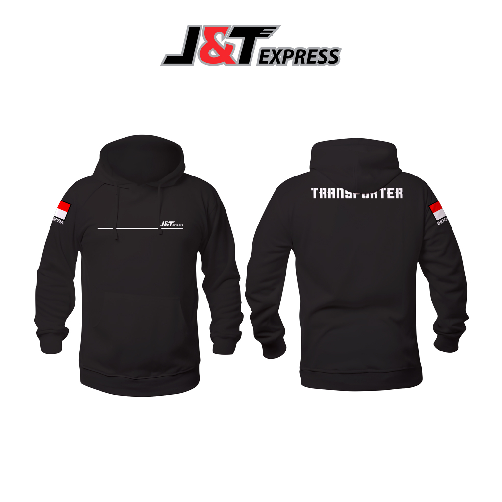 HOODIE JNT EXPRES PRIA WANITA BAYAR DI TEMPAT HODIE SERAGAM JNT EXPRES MURAH TEBAL